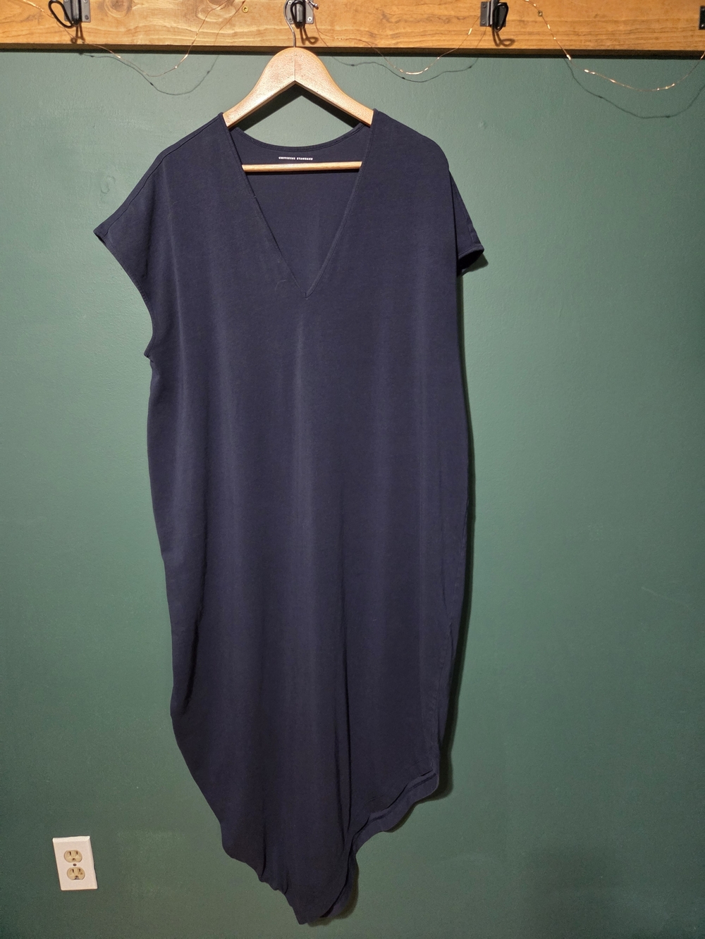 Universal Standard Geneva Asymmetric T-Shirt Dress Midnight Navy L (22-24)